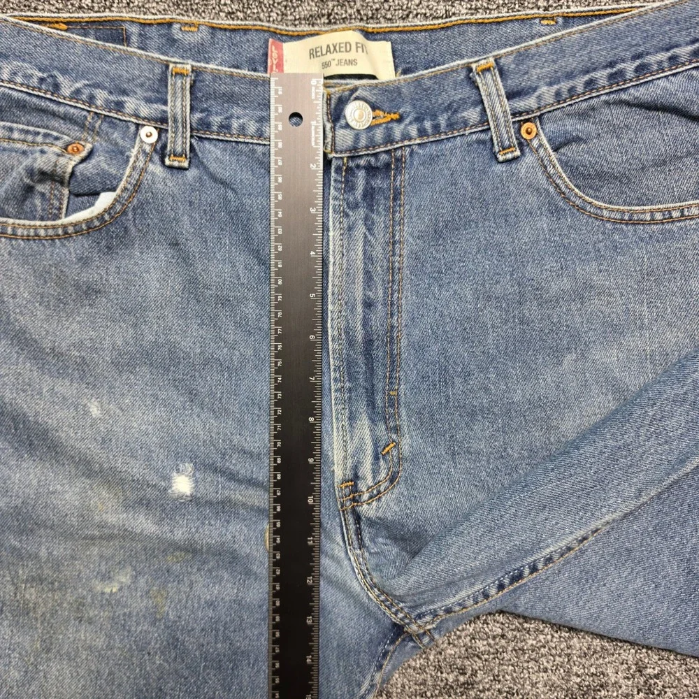 Vintage Baggy Skate Relaxed Fit Jeans Mens 40x32 Blue Levi's 550 Made in Canada